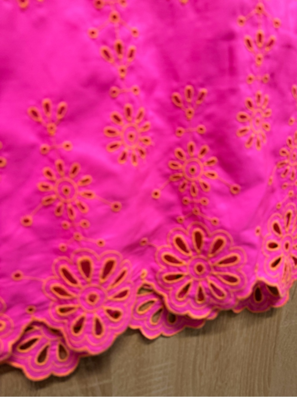 La Vie Bright Pink Eyelet dress - Picture 5 of 5